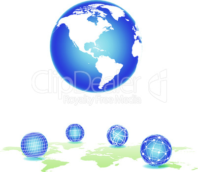 Set vector globes. EPS 10