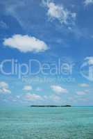 Maldives Island with gorgeous water/cloudscape