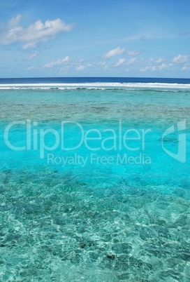 Maldives scene with gorgeous water/cloudscape