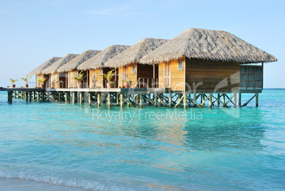 Water villas in Maldives