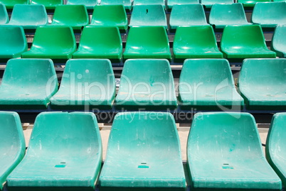 Stadium green seats