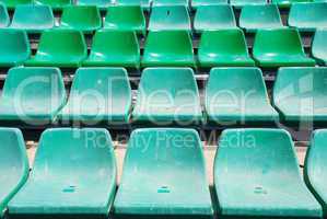 Stadium green seats