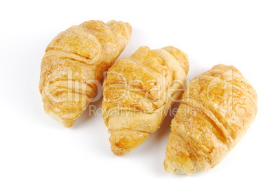 Three fresh croissants