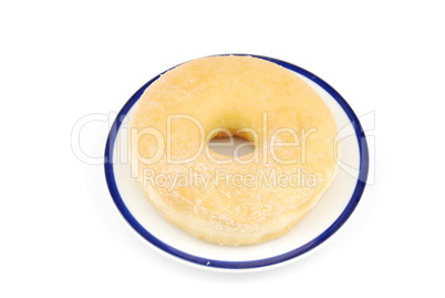 Sweet donut on a plate