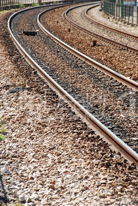 Empty railway tracks