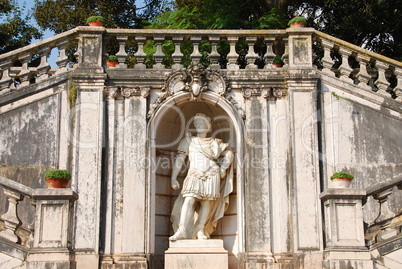 Architecture detail in Ajuda Garden in Lisbon, Portugal