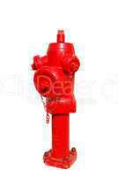 Red fire hydrant isolated on a white background