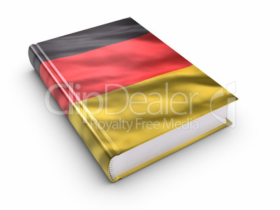 Book covered with German flag