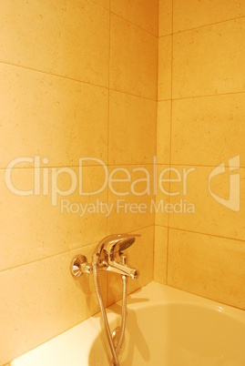Modern shower in a luxury hotel