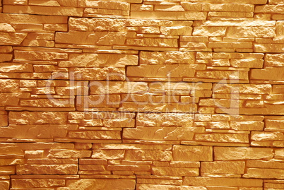 Unshaped stone wall (illuminated)