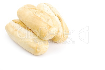 Fresh and homemade white bread called baguette