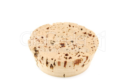 Cork stopper on white