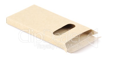 Carton pencil case on white