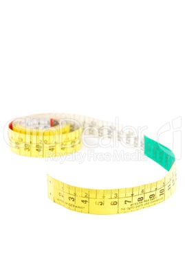 Measuring tape on white