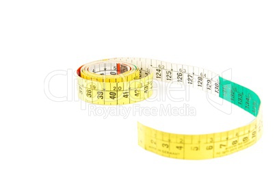 Measuring tape on white