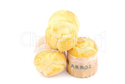 Portugese pastry called "bolo de arroz" (rice muffins)