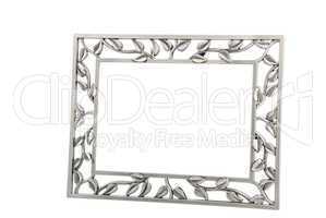 Metallic photo-frame on white