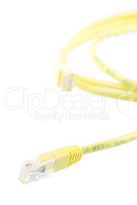 RJ-45, ethernet cable on white