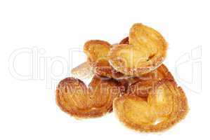 Palmier cookies on white