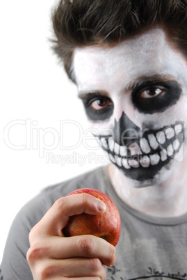 Don't eat just apples (skeleton guy concept)