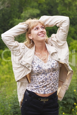 Pretty girl in park