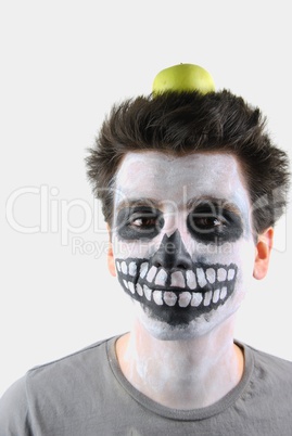 Don't eat just apples (skeleton guy concept)