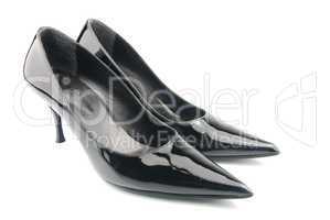 Shiny high heel female shoes