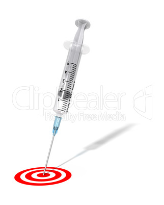 Sucsessfull treatment Concept with syringe