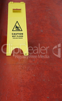 Wet floor sign