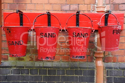 Emergency fire buckets