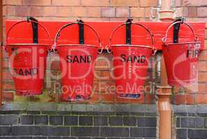 Emergency fire buckets