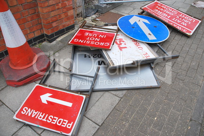 Rusty road signs