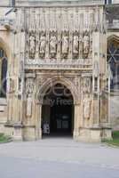 Entrance of Gloucester Cathedral (sculptures detail)