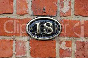 House number: 18