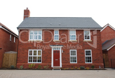 Detached red brick house