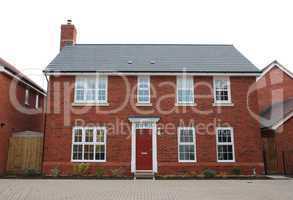 Detached red brick house