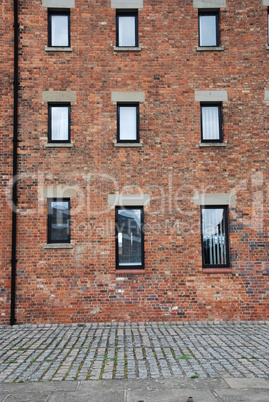 Brick building facade