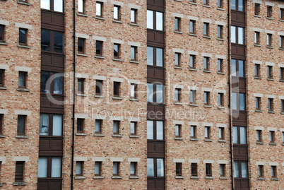 Brick building facade