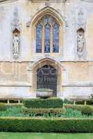 Church and ornamental garden at Sudeley Castle