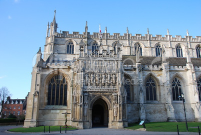 Entrance of Gloucester Cathedral (sculptures detail)