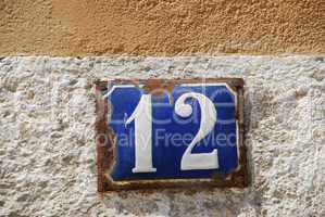 House number: 12