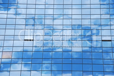 Glass pattern (clouds reflected)