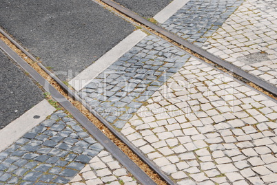 Railway track in Lisbon