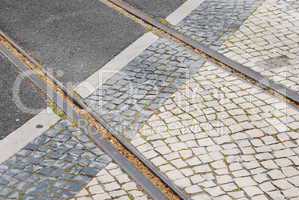 Railway track in Lisbon