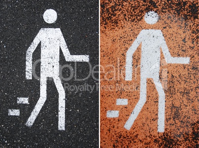 Pedestrian signs