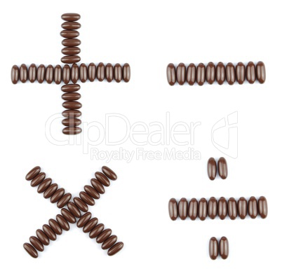 Chocolate arithmetic operations