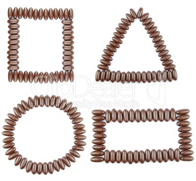 Chocolate geometric shapes