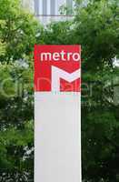 Metro sign