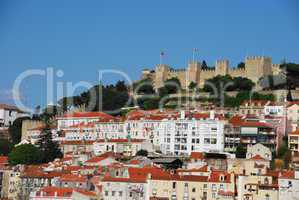 Lisbon cityscape with Sao Jorge Castle