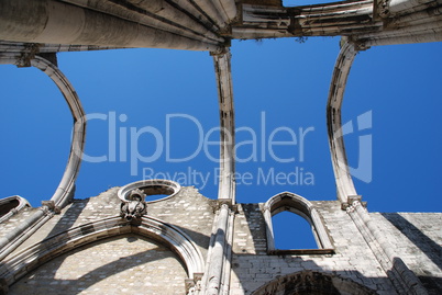 Carmo Church ruins in Lisbon, Portugal